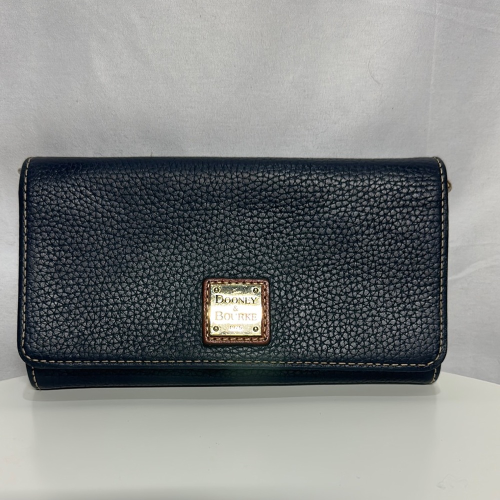 Dooney & Bourke Navy and Brown Crossbody Bag